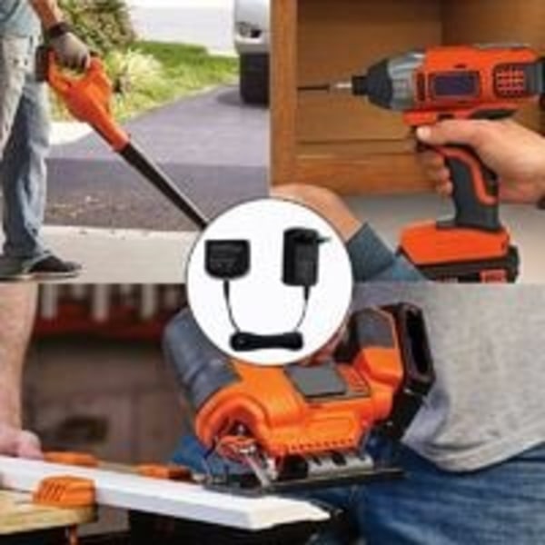 Ersättningsladdare kompatibel med Black & Decker 9,6V 12V 14,4V 18V Nicad Nimh Batteri HPB18-OPE HPB18 HPB14 HPB12 HPB96 244760-00 A1718 FSB18—