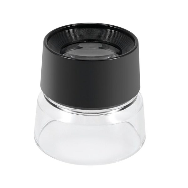 10X Multifunktionell Cylinderformad Ögonförstoringsglas Förstoringsglas Loupe Bell Corner Förstoringsverktyg Svart + Transparent