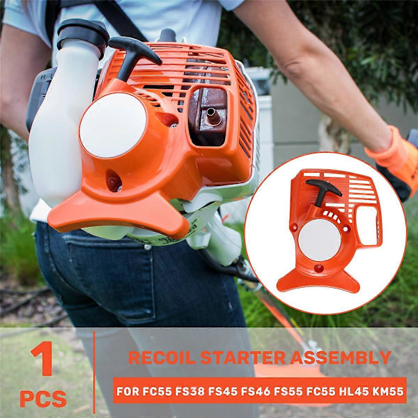 Komplett startanordning för Stihl FC55 FS38 FS45 FS46 FS55 FC55 HL45 KM55 Trimmers Dragstart Återspolningsstart 414[qb]