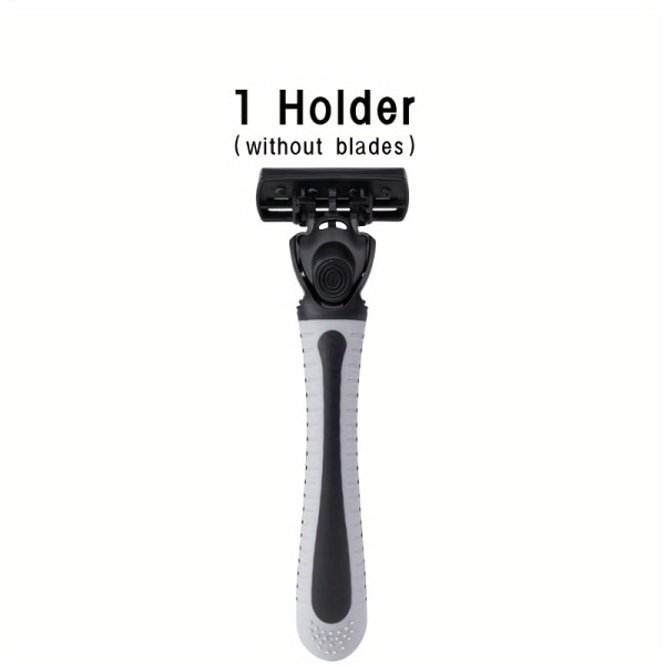 Manuell barbermaskin, 6-lags barberblad, barbermaskin i rustfritt stål, reserveblader 1 Toolholder