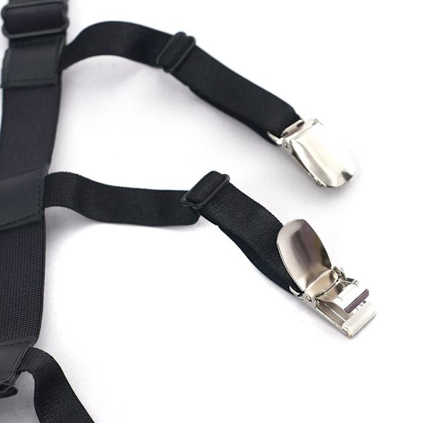 Herre Skjorte Stays Strømpebånd Elastisk Nylon Justerbar Skjorte Holdere（ett par）