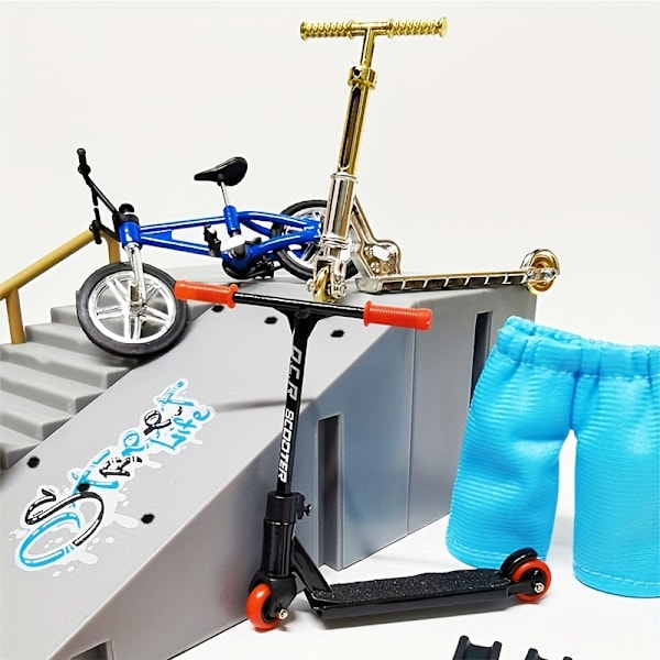9-delt Skate Park Kit Grip-brett, Mini Grip-brett og ramper