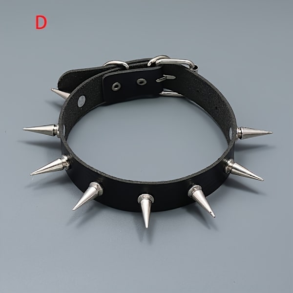 Punk Rock Niitattu PU Nahkainen Kaulakoru Miesten Muoti Niitti Piikki Hobnails Choker Soliskuoppa Kaulakoru Short & Long Alternating Nails