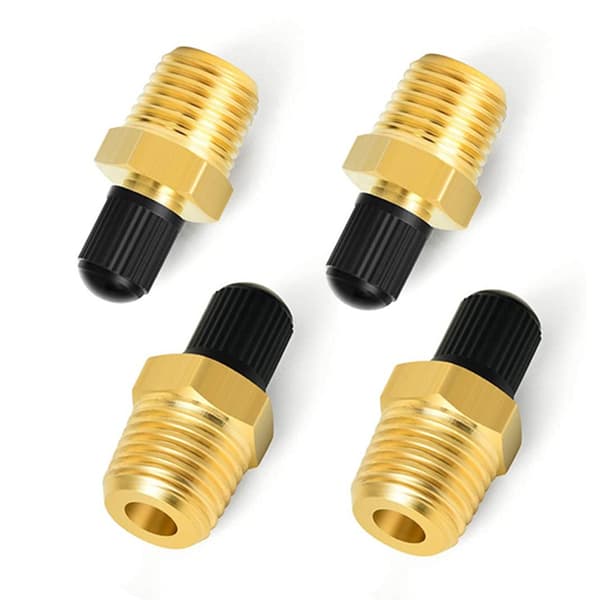 1/4\" NPT tankventil, anti-korrosjon messing Schrader-ventil, 1/4\" utvendig NPT