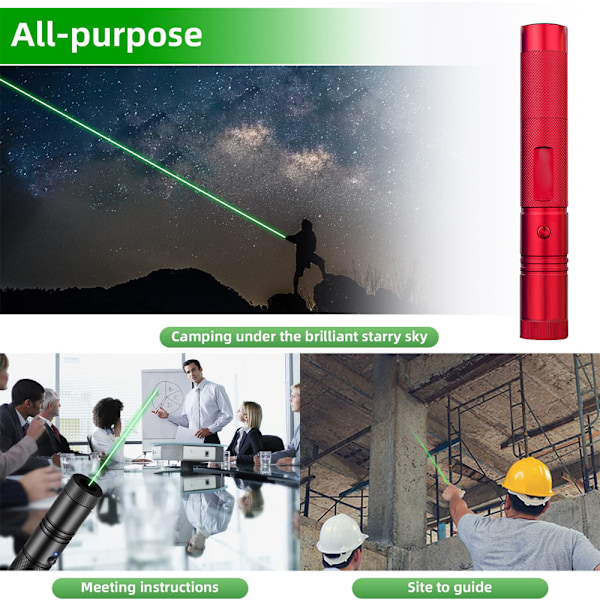 303 laser-valo, vihreä laser taskulamppu punainen ed