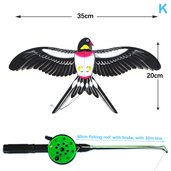 Drageflyvende drage legetøj tegneserie sommerfugl svaler ørn drage W/Ha en størrelse K K one size