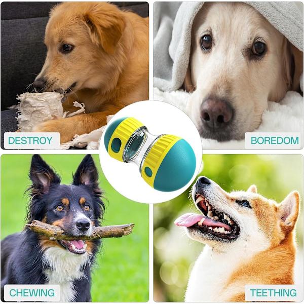 Hundesnackbold - Interaktiv Langsom Foderdispenser - Puslespilslegetøj til Hunde Katte - Justerbart Foderudløserlegetøj Colour One size