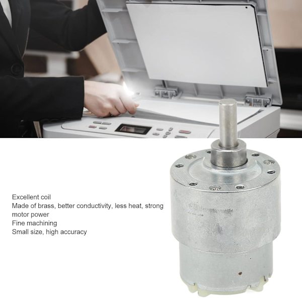 12V 40RPM matovaihdemoottori tulostimille, automaateille ja rahanlaskuille
