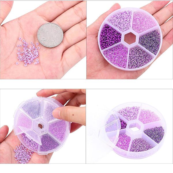 DIY enfärgade glaspärlor i millet - set för smyckestillverkning