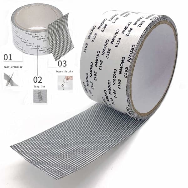 1 rulle glasfiberreparationstape (grå), selvklæbende tape til