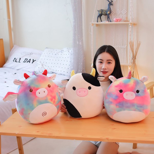 35cm Squishmallows plysjdukke overraskelser dukke kjæledyr myk seng pute for barn enhjørning - på lager Purple Cat