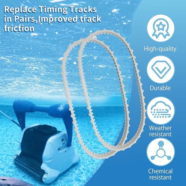 2 stk RCX23002 Aquavac Tiger Shark Pool Cleaner Drivrems til hø