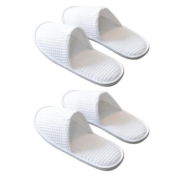 Engangs slippers til gæster - Hvide - 2 par