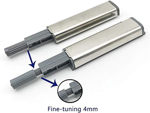 Dørbremse, 10 stk dæmpningsbuffer tryk for at åbne lås, tryk for at åbne system dæmpningsbuffer til skabsdør skuffe med magnetisk bit til dør, C