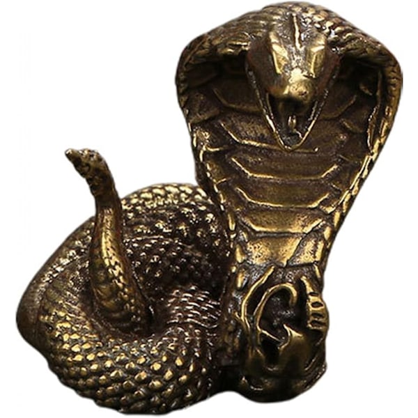 Kobber Slange Statue Kobber Cobra Statue Cobra Skulptur Slange Statue Falsk Slange Dekoration Skrivebord Statue Hjemmekontor Dekorationer