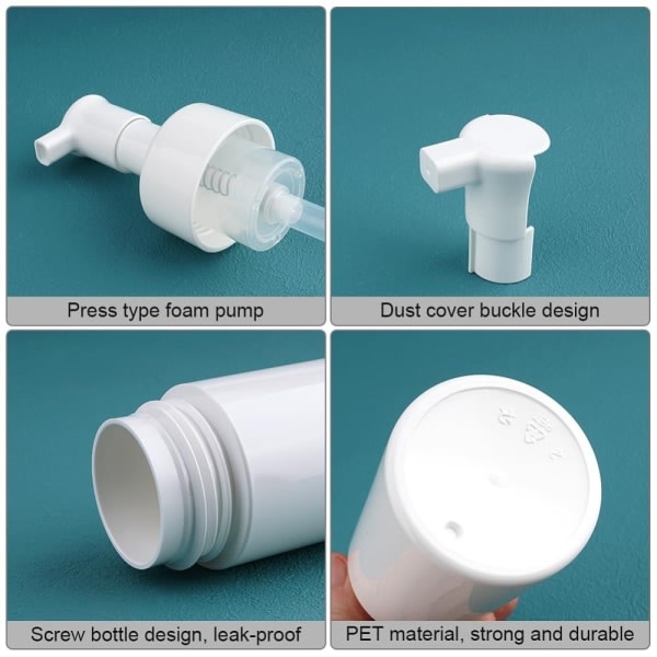 Vaahtopumppupullot tyhjät pumppupullot VALKOINEN 100ML 100ML valkoinen 100ml-100ml valkoinen white 100ml-100ml