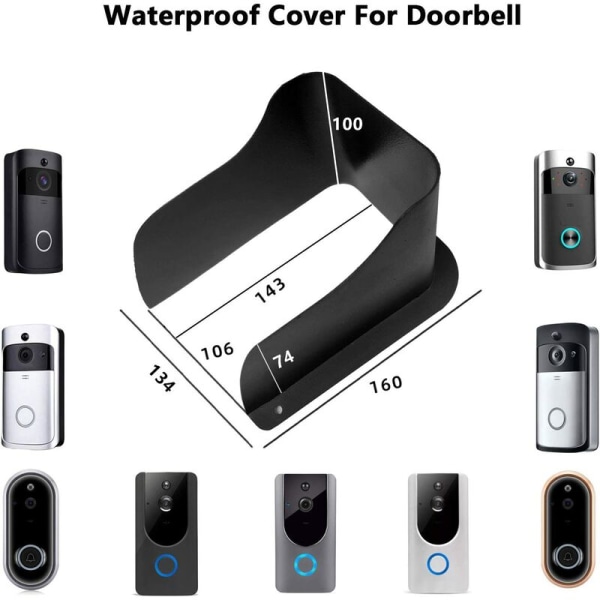 Dörrklocka, Access Control Keypad Cover, Vattentätt Skydd för Trådlös Videodörrklocka, Klocka, Access