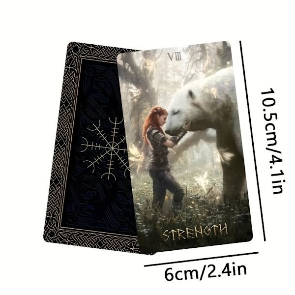 78 st Runic Tarot Deck, med QR-kod Pdf-guidebok, roliga brädspel för nybörjare, lås upp hemligheterna Runic Tarot Deck