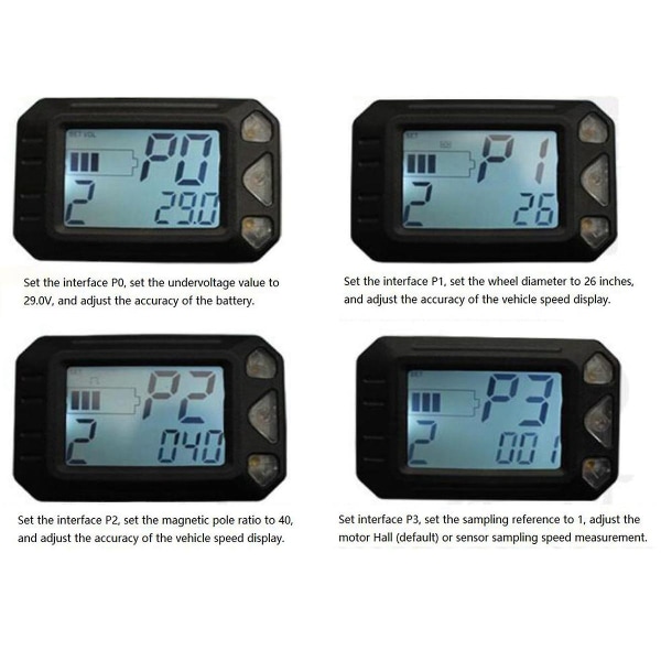 24V 36V Justerbar Elektrisk Scooter Instrument Display Skjermbryter Akselerator for 5,5 tommers Scooter