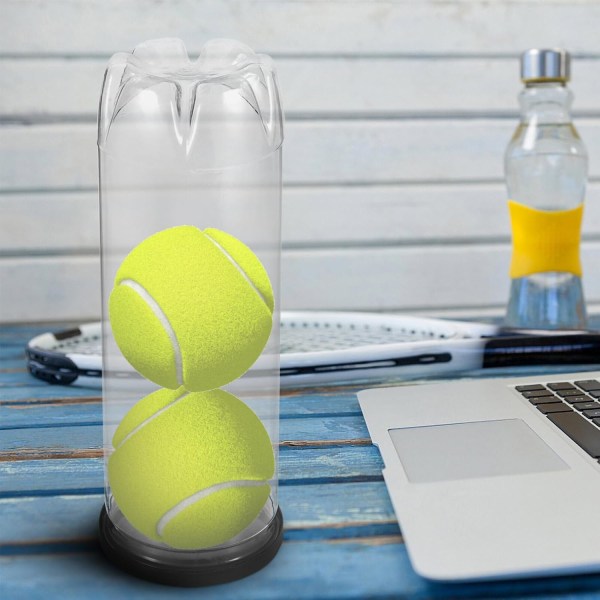 Tennisball Plastbeholder med lokk, 4 stk Tennis sylinder Baseball Oppbevaringsflaske Tennisballholder Tennisballbeholder Beholder