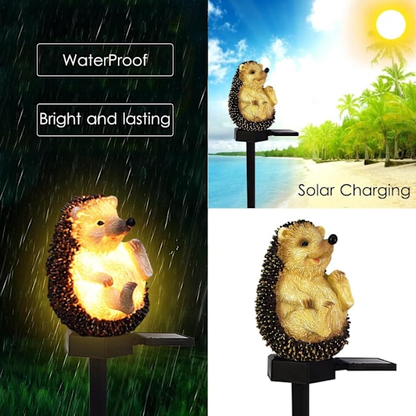 Solcellelampe med pindsvin Havebelysning 320