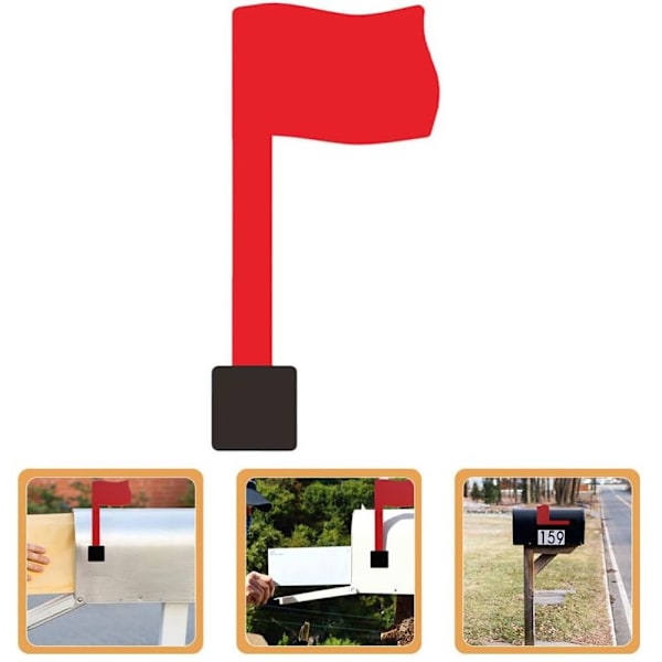 Email flag Roterende rødt flag 1 stk[qb] 1Pc