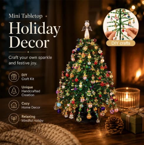 Mini bordplade DIY perle juletræ håndværkssæt Halloween tree