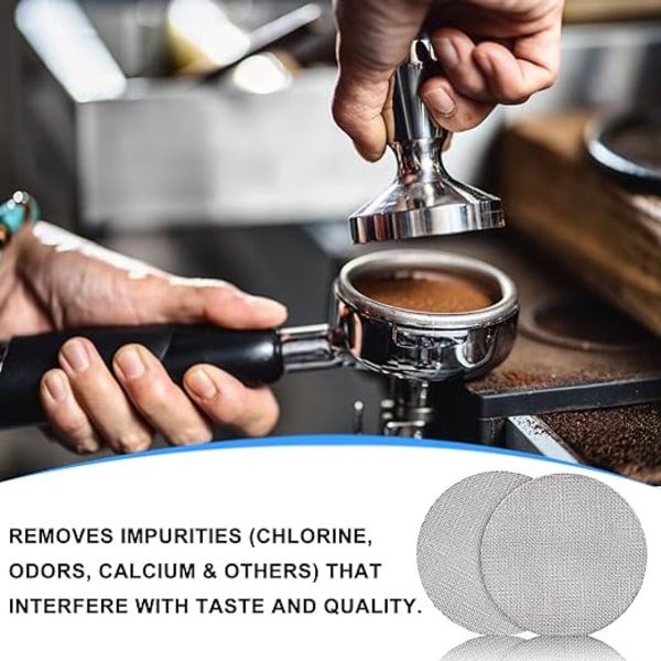 51 mm espressosil - 1,7 mm kaffefilter, 150 μm, återanvändbar