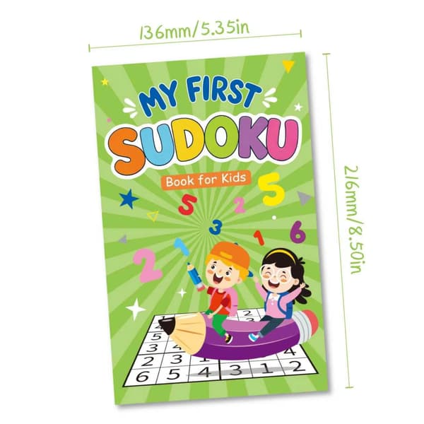 Sudoku logikpusselbok för barn 3-6 år, Aktivitetsblock för tidig inlärning och koncentrationsträning