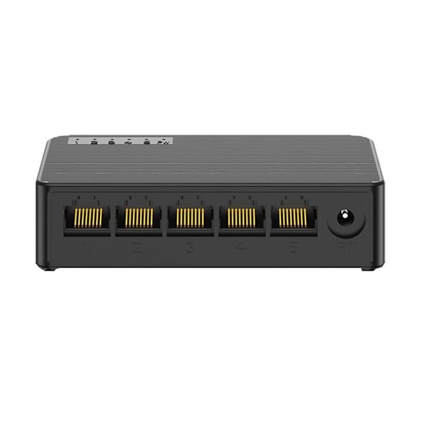 Verkkokytkimen Mini 5 Port Ethernet -kytkin 100mbps Suorituskykyinen Älykäs Kytkin Rj45 Hub Internet -injektori, EU -pistoke