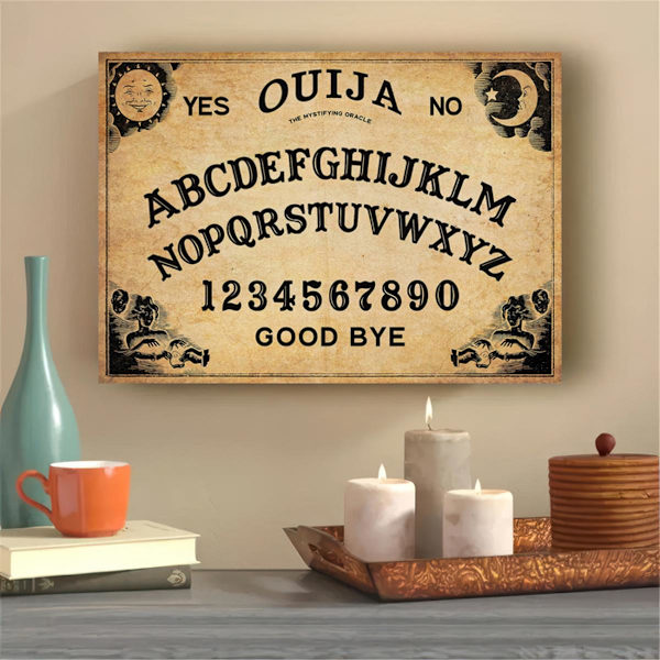1 st canvasposter, Ouija bräde tryck affisch, mörk akademisk affisch väggkonst för vardagsrum 15.8*23.7inch/40*60cm Unframe