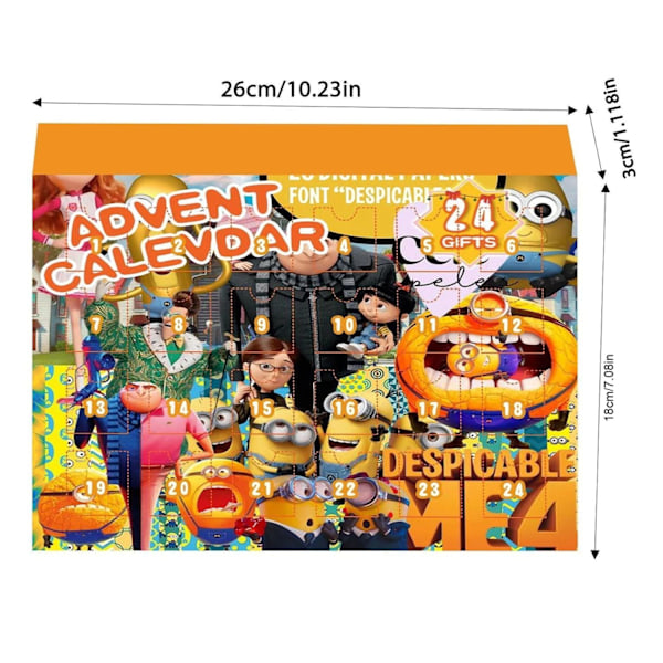 Minions Julekalender Blind Box 2024 - 24 Dagers Overraskelse