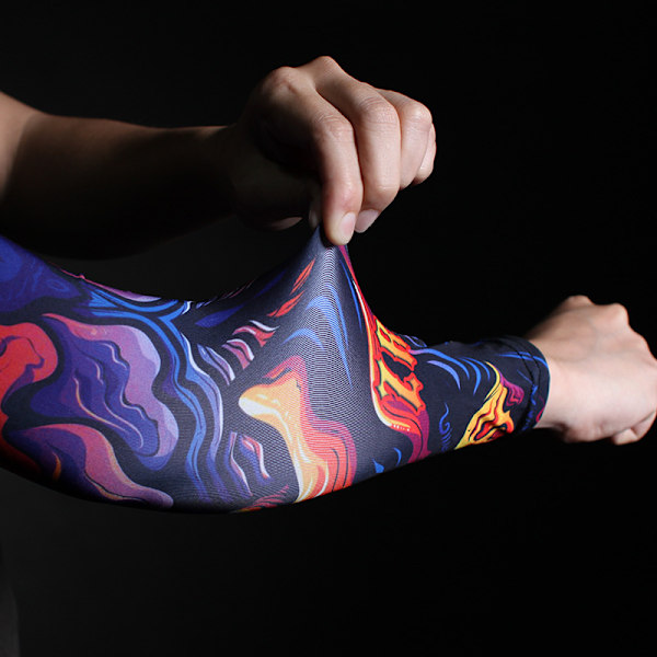 UV Solbeskyttende Armsleeves - 1 Par Kølende Atletiske Sports Sleeves til Mænd eller Kvinder Basketball Golf Løbetur Fodbold Cykling-GK86013