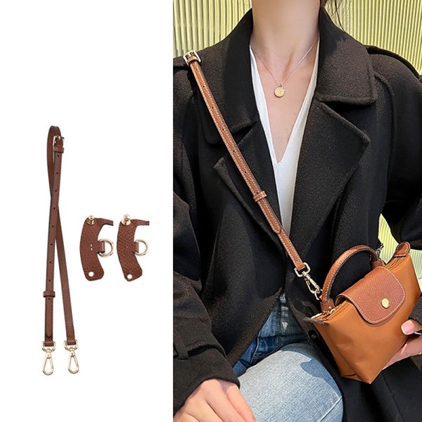 1 set väska rem för mini stansfri läder axelrem Brown