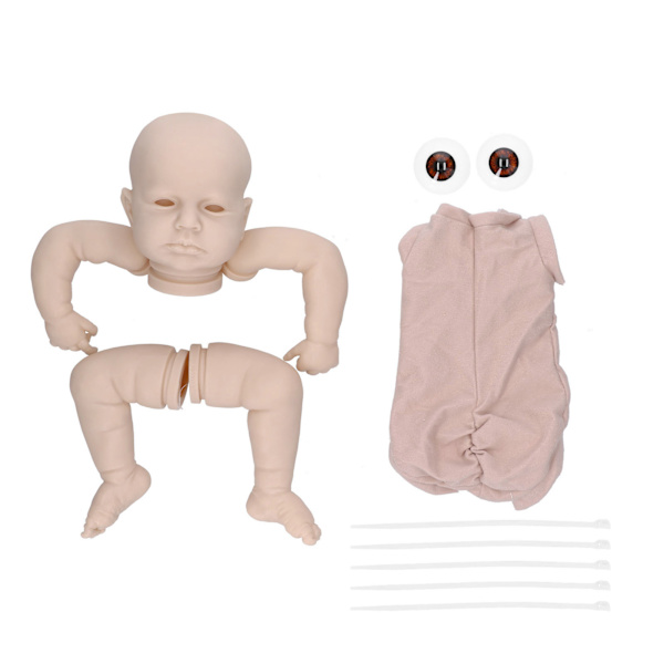 20 tum reborn docka kit realistisk mjuk beröringsvinyl reborn baby docka kit med tygkropp 1