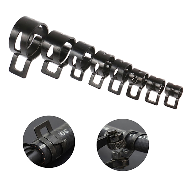 10 stk Slangeklemmer Drivstoffslanger Vannrørklemme Luft Slange Rask Diameter 6MM