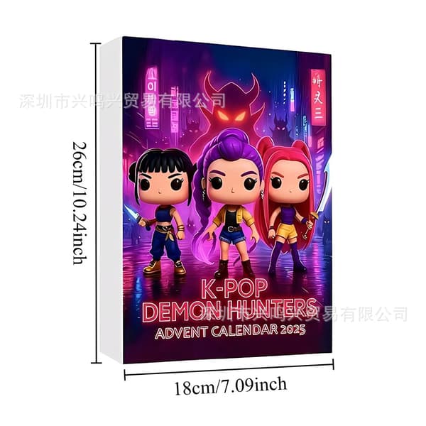 Het K-POP Demon Hunters Julnedräkning Akryl Nyckelring Set&&