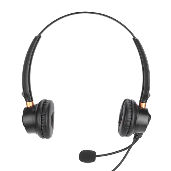 Affärsheadset 2,5 mm affärsheadset HandsFree telefonheadset med brusreducerande mikrofon och volymkontroll