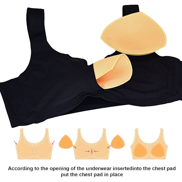 Parit Bra -tyynyt, irrotettavat urheiluliivit Kupin kolmio 4 paria Hieronta Beige 4 Pairs Massage Beige B.C