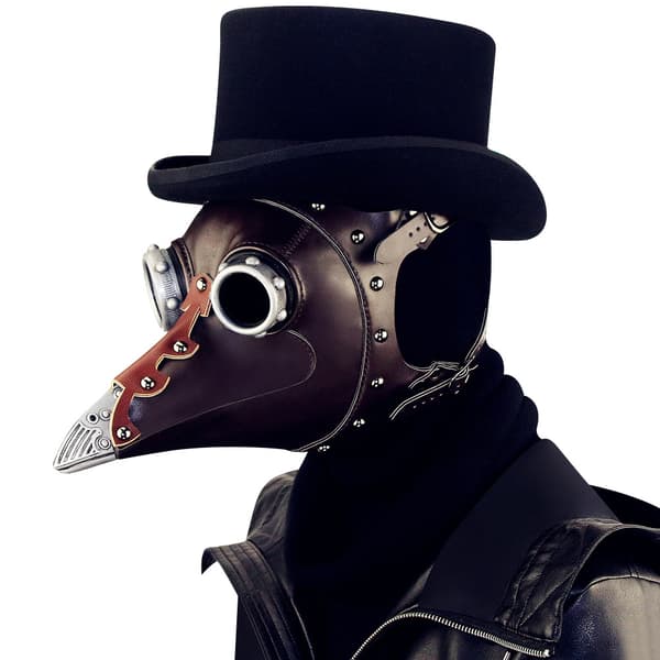 Black Friday Steampunk Halloween Pestedoktor Fuglenebb Maske Hodeplagg | Feriefest Utkledning**LE053 hatt LE053 hat