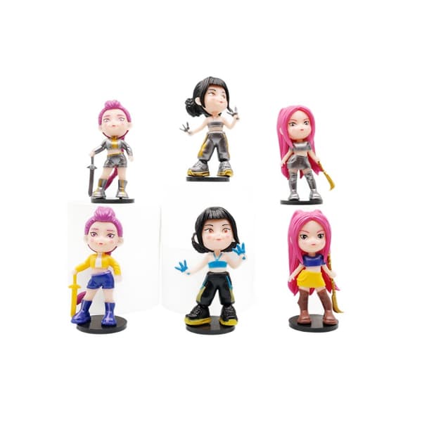 6 st K-pop Q-version Demon Hunters Figurer | K-pop Anime Samlarobjekt | Överraskningsfigurset