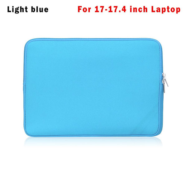 Laptop taske Etui COVER TIL 17-17.4 TOMMER lyseblå light blue For 17-17.4 inches