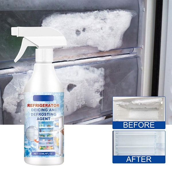 Avfrostingsspray for kjøleskap og frysere, Oppgradert avfrostingsspray 120mlB 2pcs