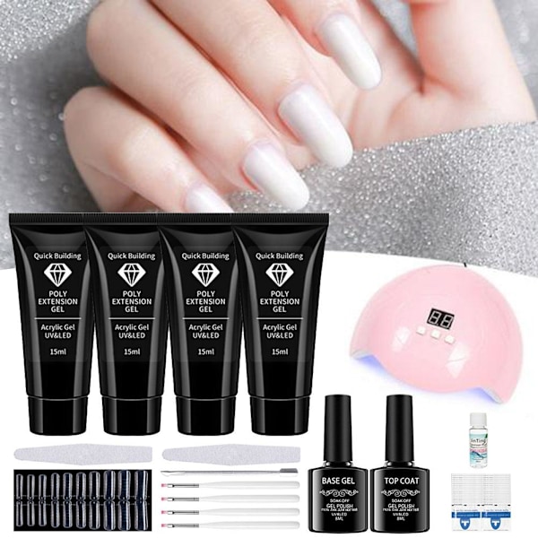 Gelbyggare Set Gel Nagelförlängning Kit Nagelstudio Set 0.3