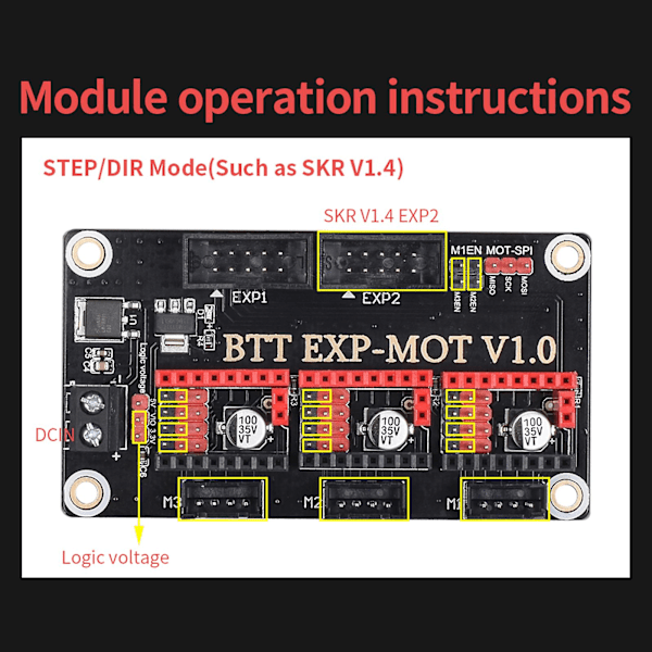 Bigtreetech Modul Btt Exp-mod V1.0 Driver Udvidelsesmodul 3d Printer Dele