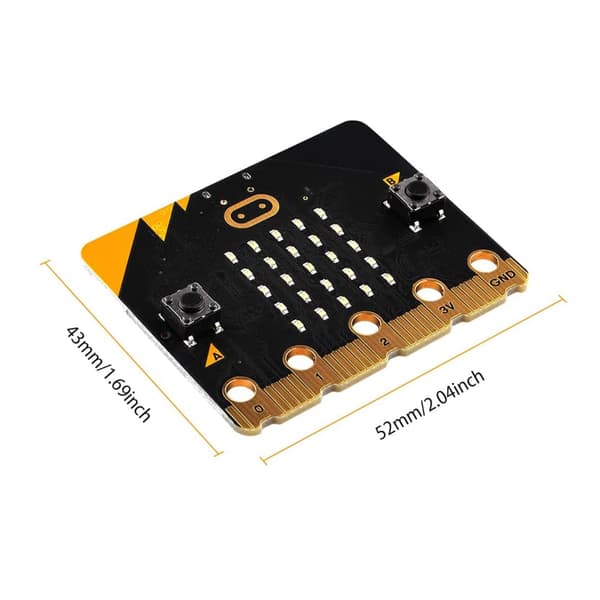 Uppgraderad BBC Micro bit V2.2 med kapacitiv beröringssensor och BLE5.0 för barn - LED-indikatorhögtalarmikrofon - Programmerbar