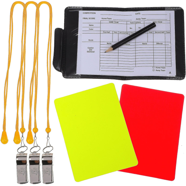 Set Referee Set Standard Referee Card Referee Score Sheet Portable Referee Card Book for Matches