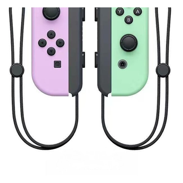 Nintendo Switch-kontroll Joycon Trådlös Bluetooth-spelkontroll Fjärrkontroll Väcka med Snodd Stöd Fitness Ring purple+green