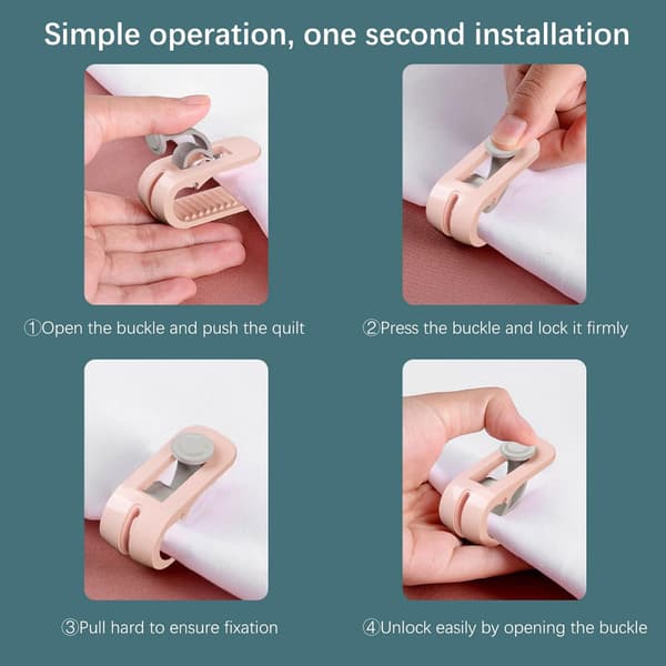 12 set med påslakan clips, påslakan clips, påslakan fix-WELLNGS