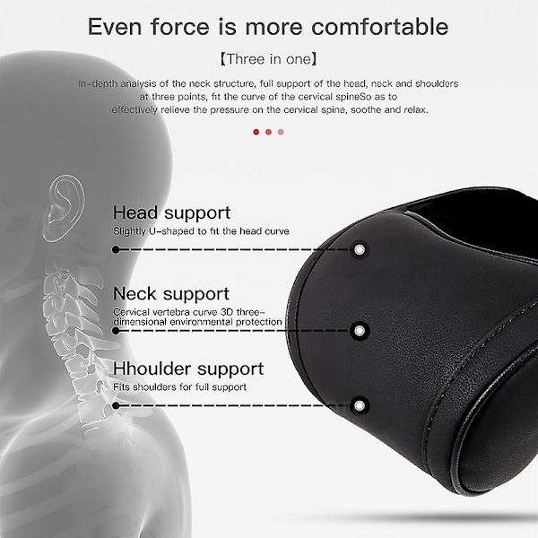 Nahkainen auton niskatuki Tesla Model 3 XSY 2022 - ristiselän tuki - matkustuksen niskatuet Tesla Model Y 2023 - auton sisätilatarvikkeet black headrest